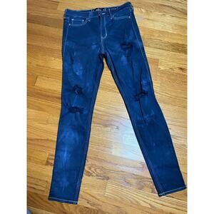 Hollister High-Rise Super Skinny destroyed and faded jeans 9R W29 L 30‎